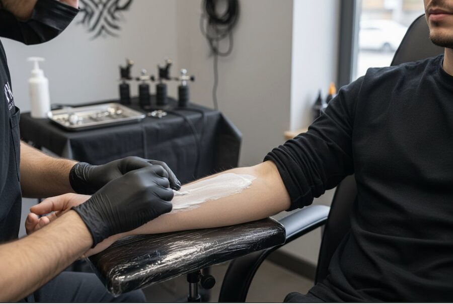 komfort tetoválás közben