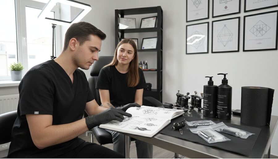 tetoválás folyamata