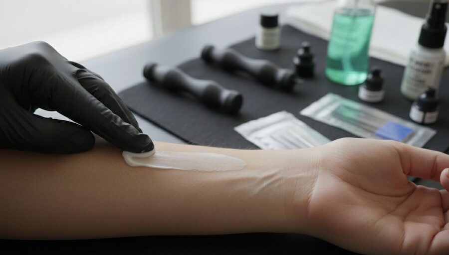 krém tetoválás előtt